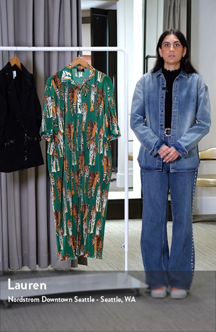 トップス DRESSEDUNDRESSED Layered oversized shirt SS23DM429_LithologyLayeredFish