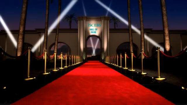 A red carpet leads to the ISCEBS Hall of Fame