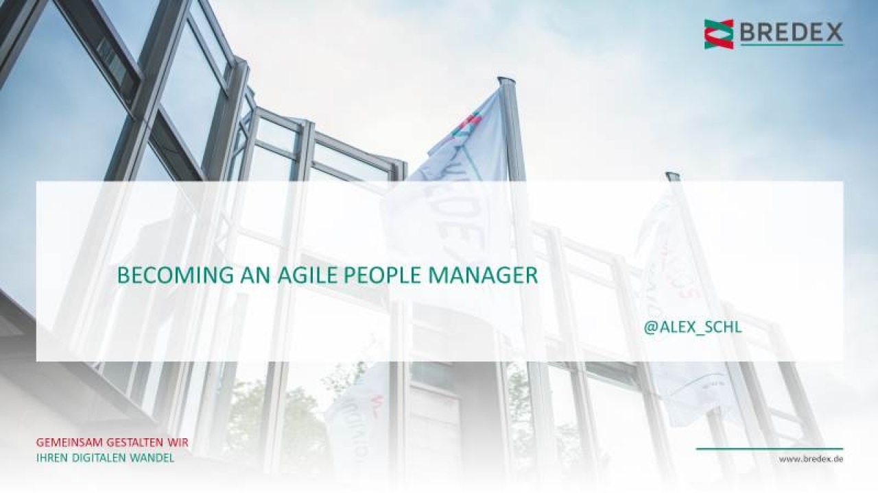 Becoming an Agile People Manager - Alex Schladebeck image