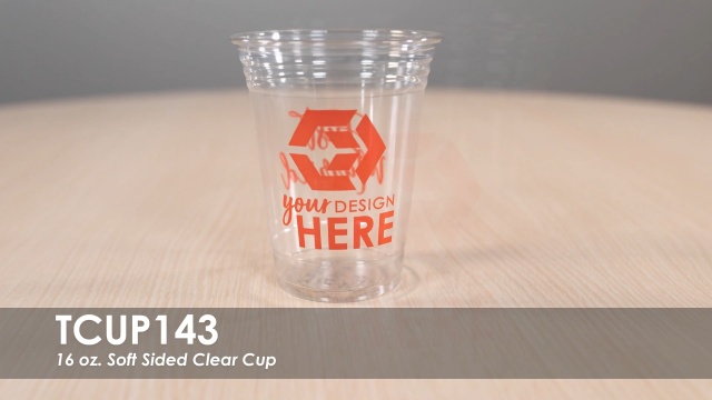 16 oz Custom Clear Hard Plastic Cups