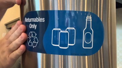 Returnables Only Recycling Sticker