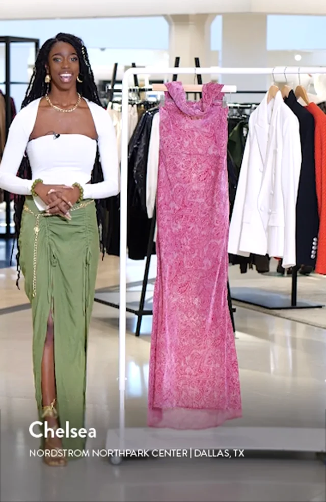 For Love Lemons Francesca Paisley Strapless Burnout Velveteen