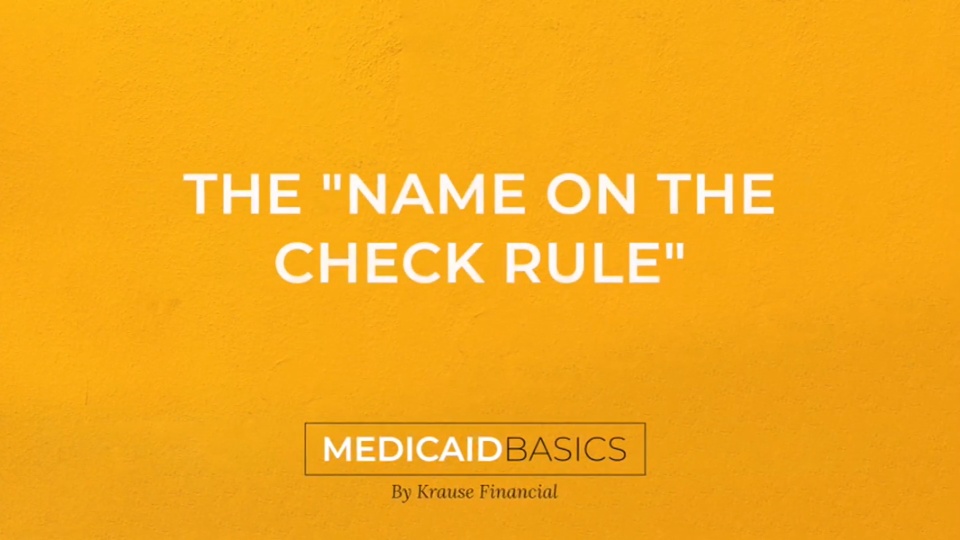 The Name on the Check Rule
