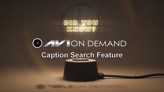 Did You Know? – Caption Search Feature