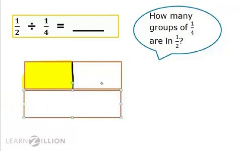 Use Models For Division Of Fractions By Fractions Learnzillion