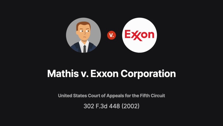 Mathis v. Exxon Corporation
