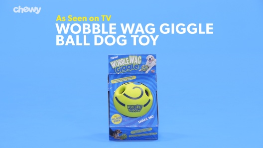 Wobble Wag Giggle Glow in The Dark, Interactive Dog Toy, Fun Giggle Sounds  When Rolled or Shaken, Pets Know Best, As Seen on TV