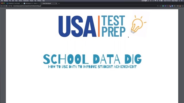 Screenshot from School Data Dig Webinar video