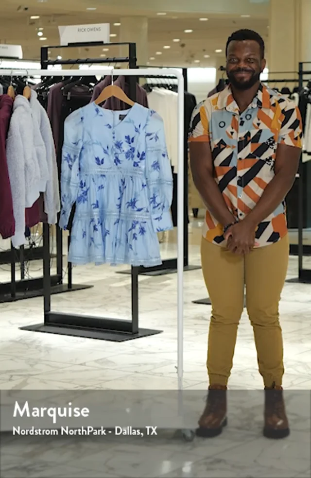 Bardot Junior Kids' Venice Floral Long Sleeve Fit Flare Dress