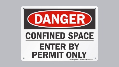 Customized OSHA Header and Text Sign