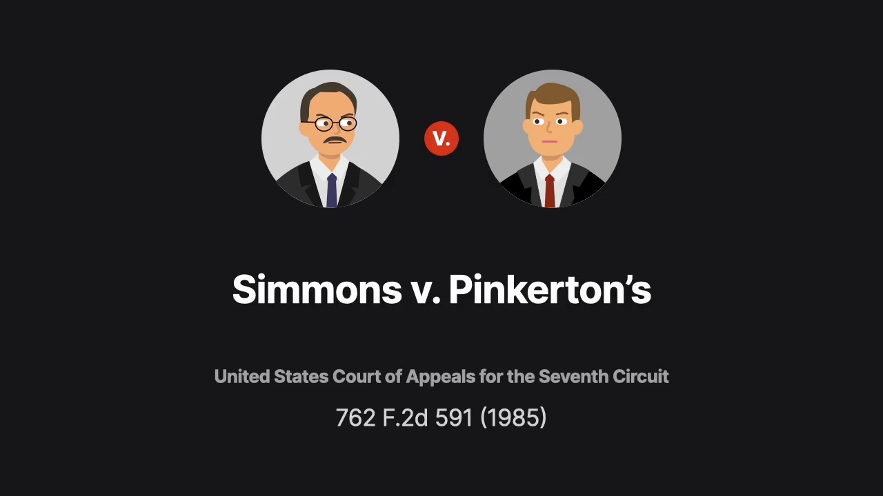 Simmons, Inc. v. Pinkerton's, Inc., 762 F.2d 591 (1985