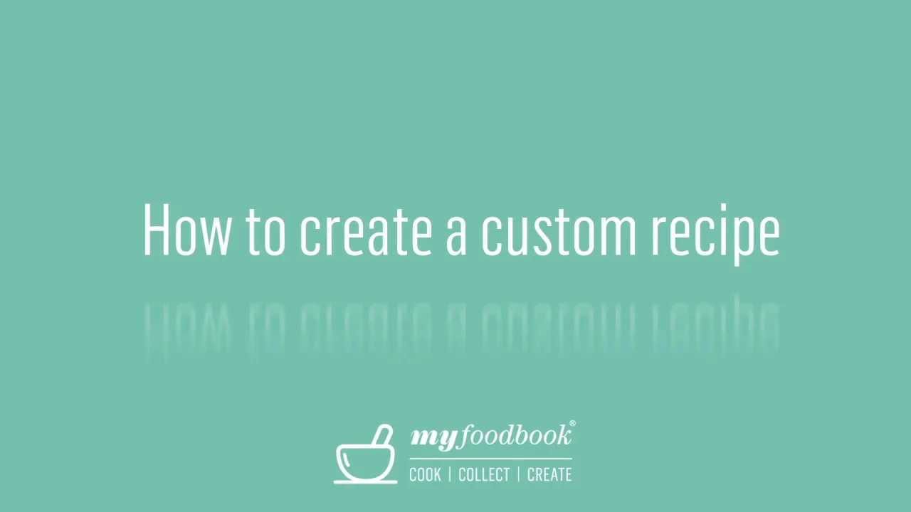 Self Publish your Master Recipes to create your own Digital