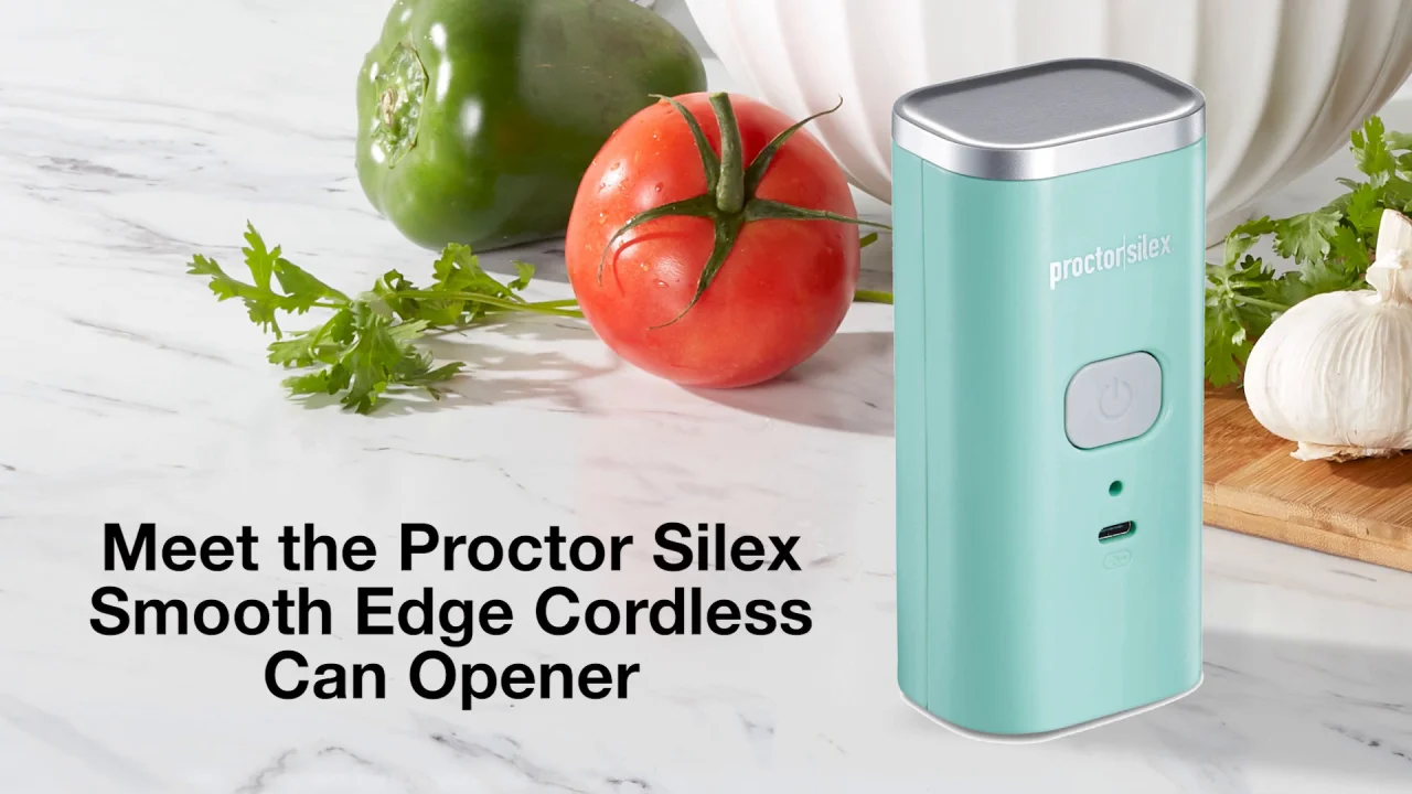 Smooth Edge Cordless Can Opener, Mint - Model 76504 | ProctorSilex.com