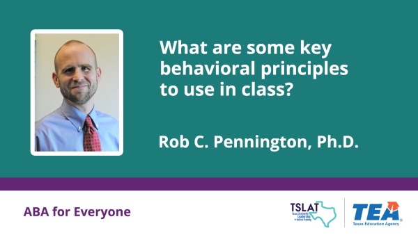 What are some key behavior principles to use in class?
