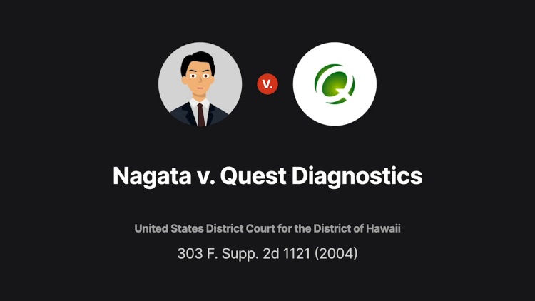 Nagata v. Quest Diagnostics Inc.