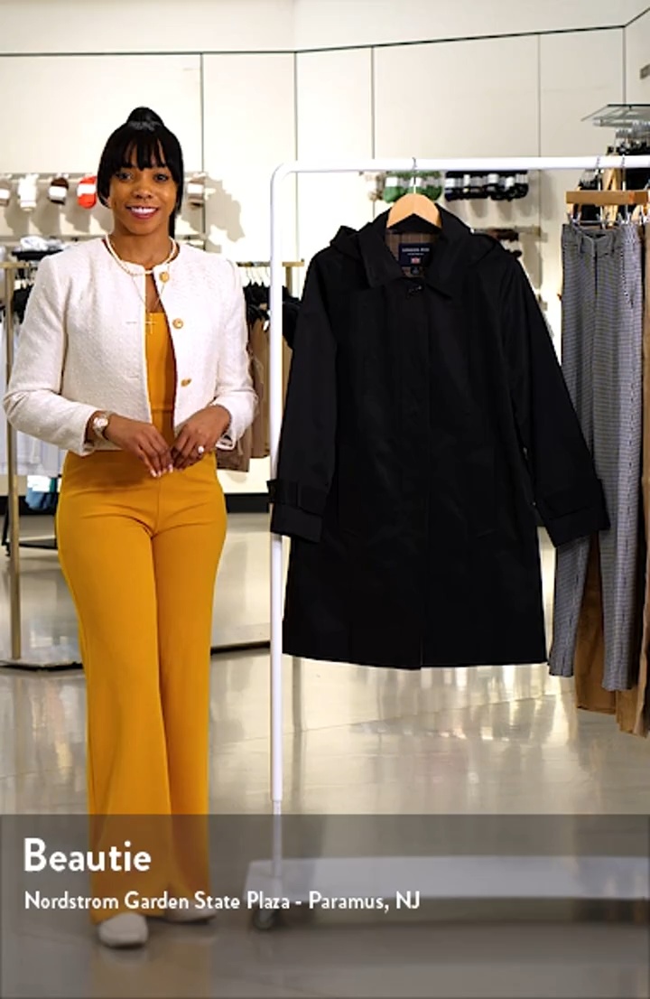 London Fog Oversize Single Breasted Hooded Raincoat | Nordstromrack
