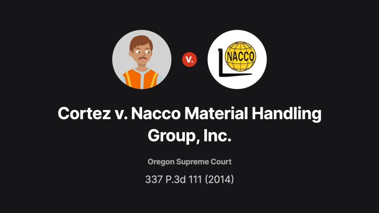 Cortez v. Nacco Material Handling Group, Inc.