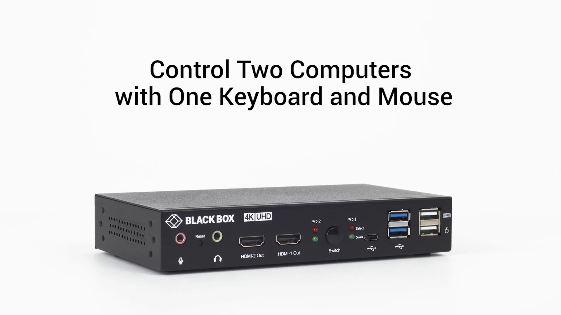 KVD200-2H: 4K HDMI Dual-Monitor KVM Switch - Product Video | Black Box®