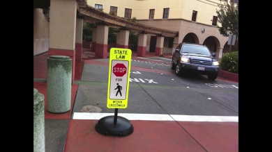 Fixed Base Pedestrians Crossing Sign 