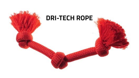 Playology Dri-Tech Rope Knot Dog Toy Peanut Butter Small