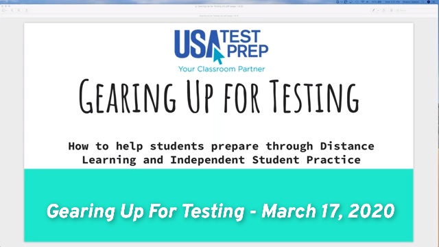 Screenshot from Gearing Up For Testing – March 17, 2020 video