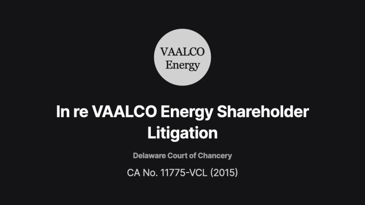 In re VAALCO Energy Shareholder Litigation