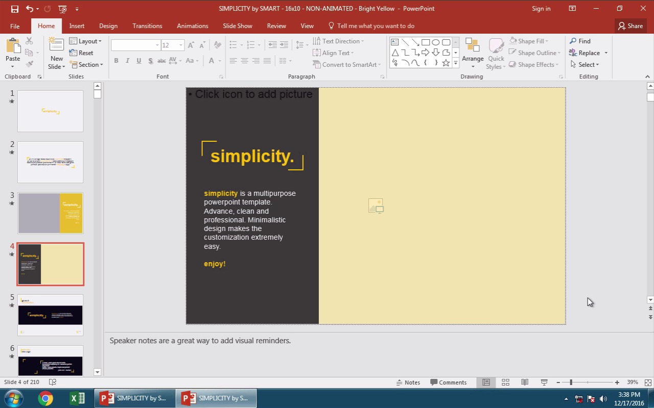 powerpoint presentation with speaker notes