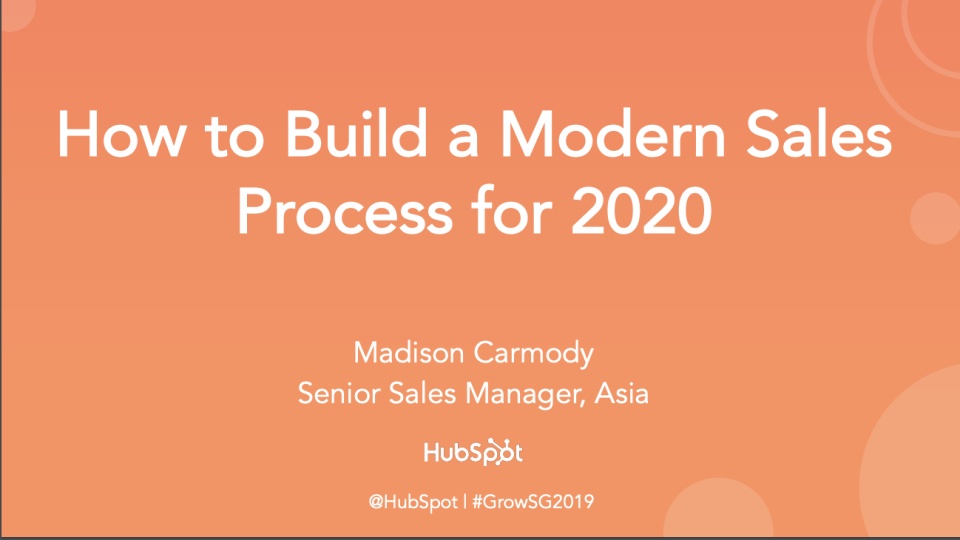 Build a Modern Sales Process for 2020 by Madison Carmody, HubSpot