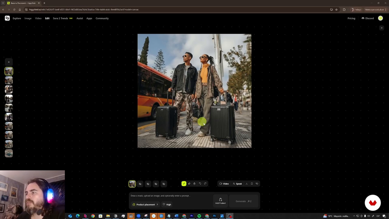 Baixe e organize imagens no Higgsfield.