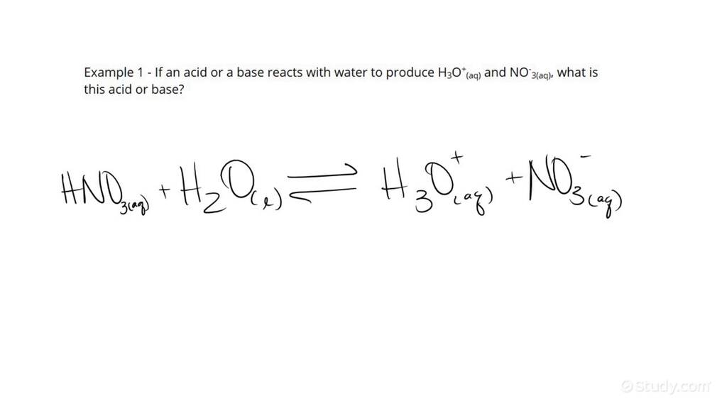 How to Identify Acid and Base Reactions in Water Chemistry