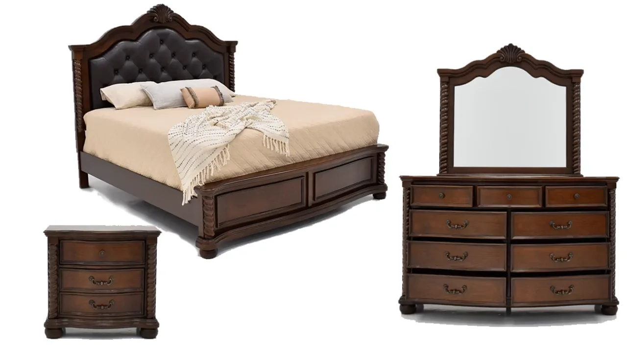 Darren King Bedroom Set - Cherry Brown | Home Furniture Plus Bedding