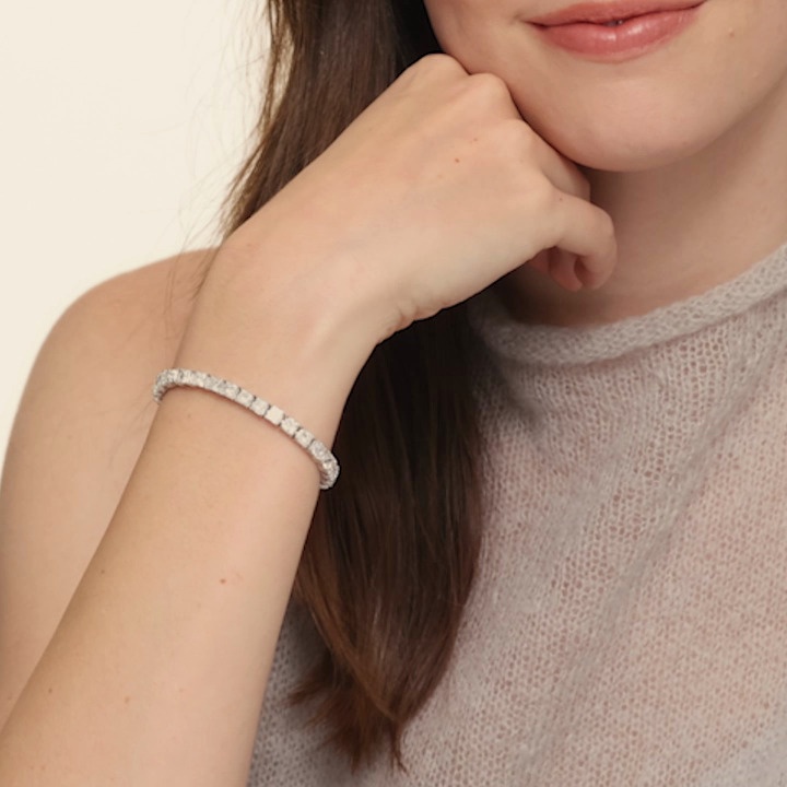 14K White Gold Princess Diamond Tennis Bracelet (14 ct. tw.)
