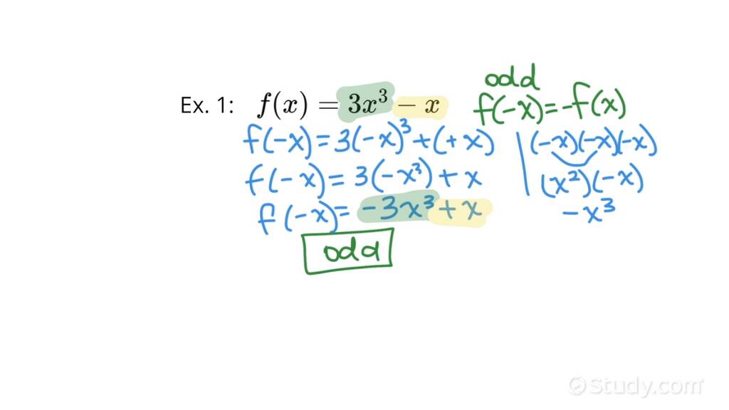 How To Determine If A Function Is Odd Algebra 2688