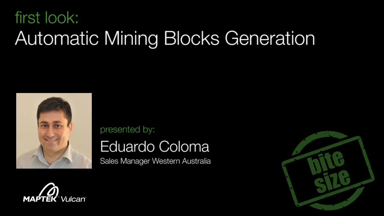 Maptek - Mining Blocks Generation