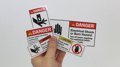 Custom ANSI Warning Label, Choose Clipart