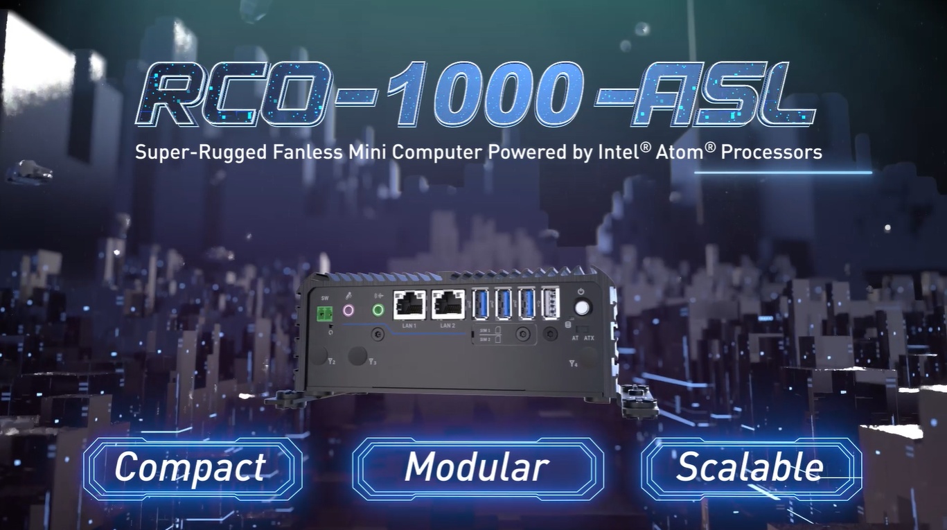 RCO-1000-ASL-30 Fanless Mini Computer with Intel® Atom® x7433RE