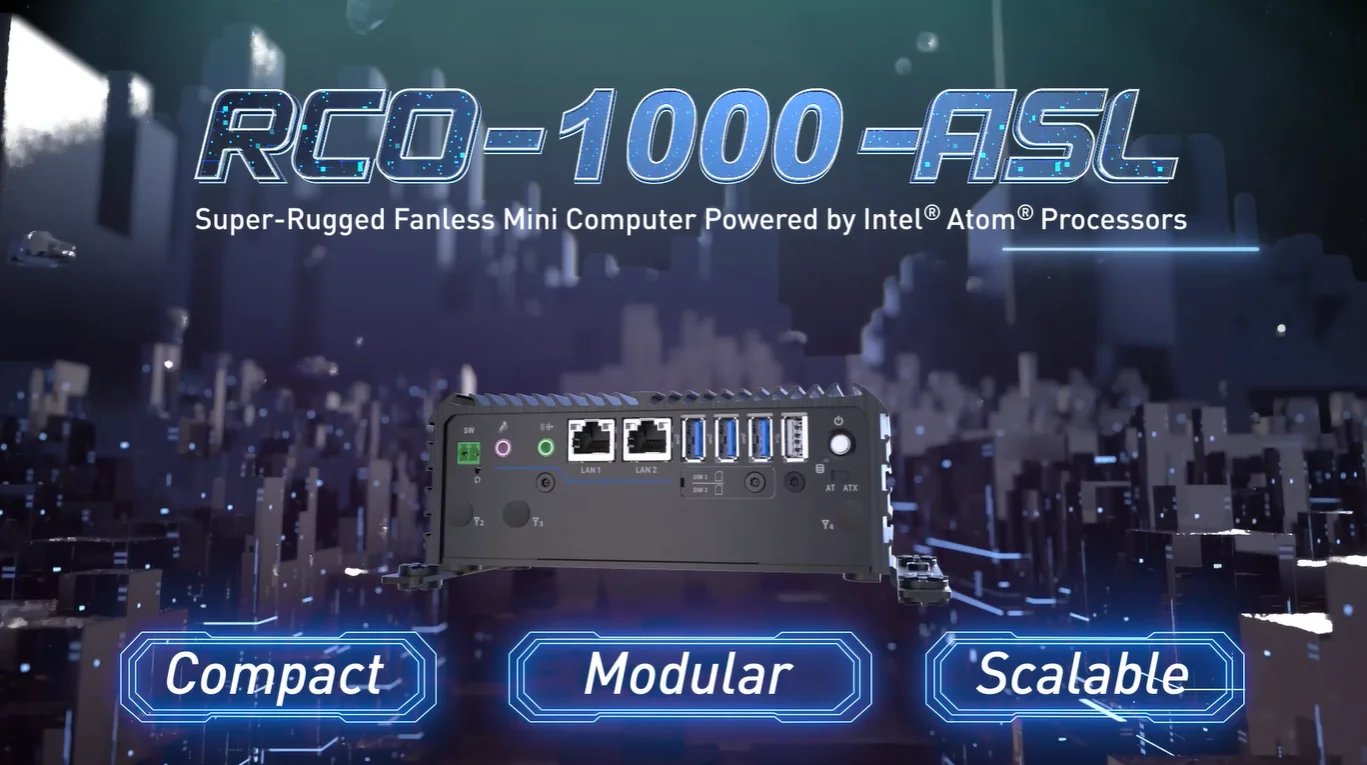 RCO-1000-ASL-10 Fanless Mini Computer with Intel® Atom® x7433RE