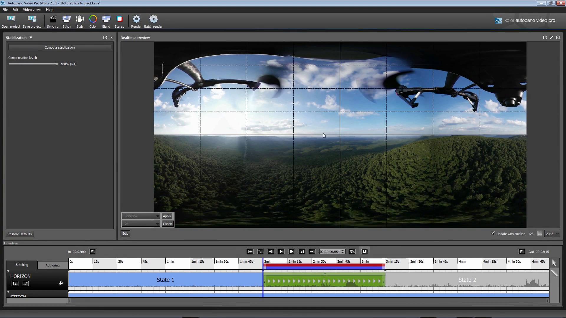 autopano video pro horizon keyframe