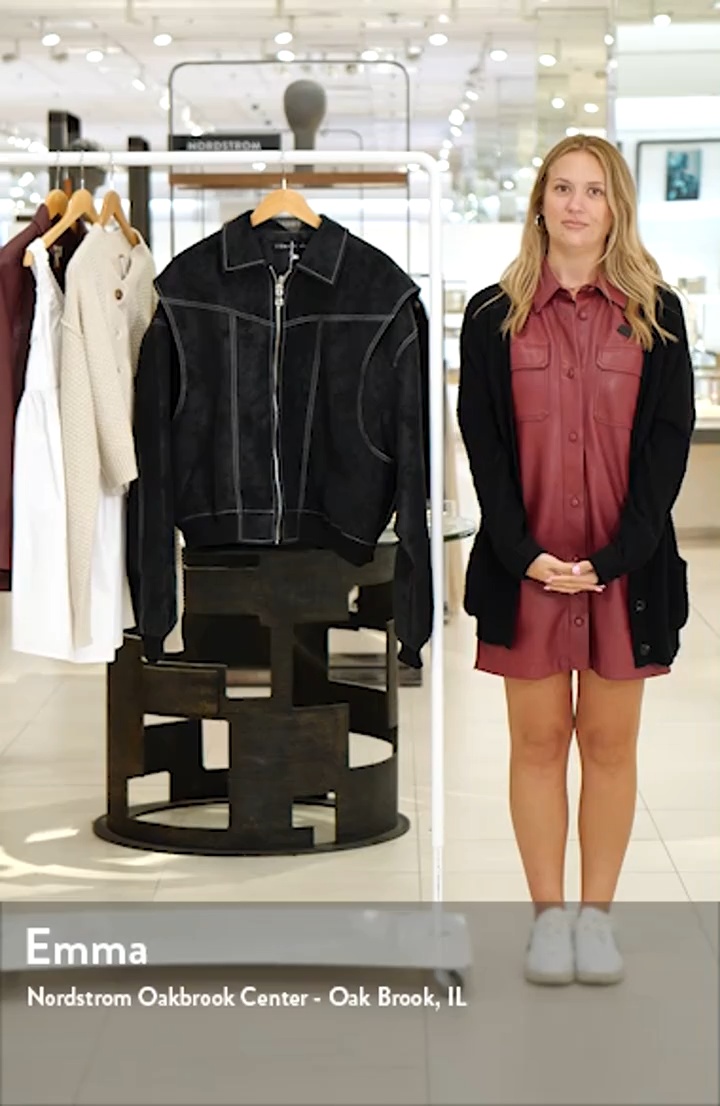 Vista Faux Suede Bomber Jacket
