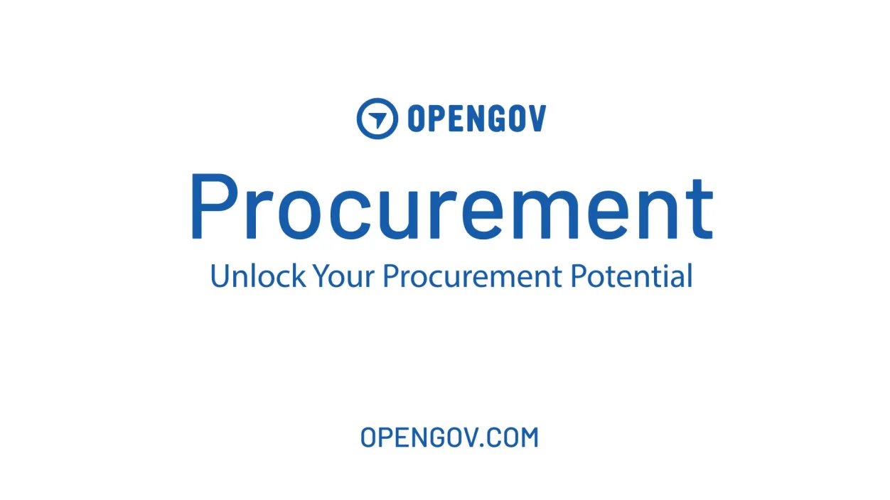 OpenGov Procurement Product Demo