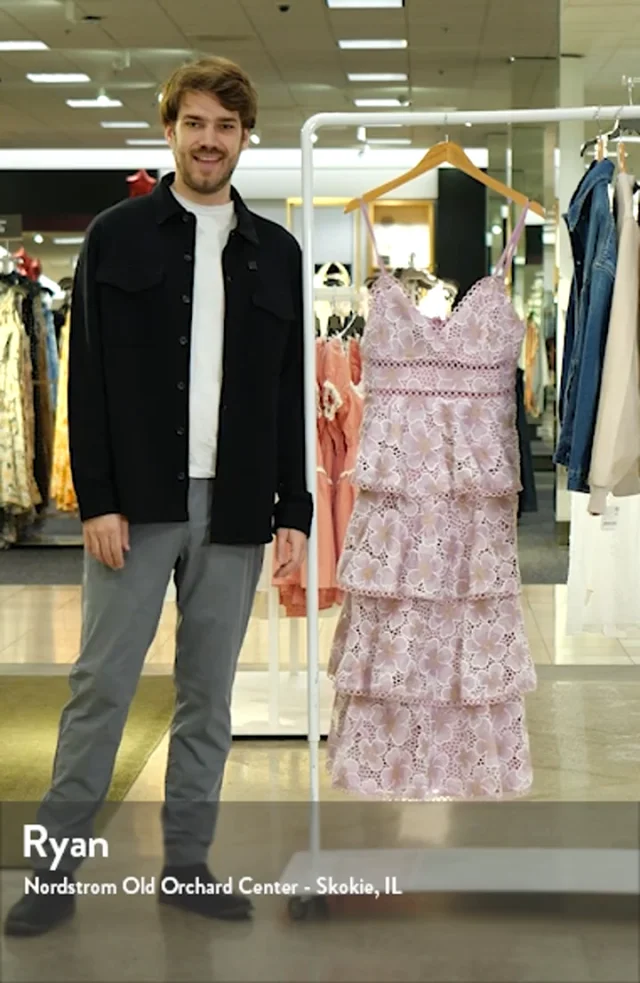 Arose Studio Eartha Eyelet Embroidery Midi Dress Nordstrom