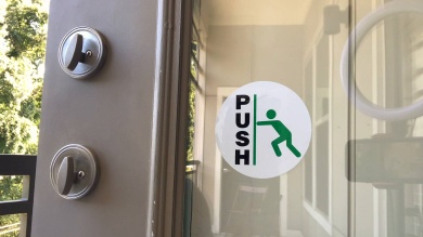 Pull Push With Graphic 2-Sided Label