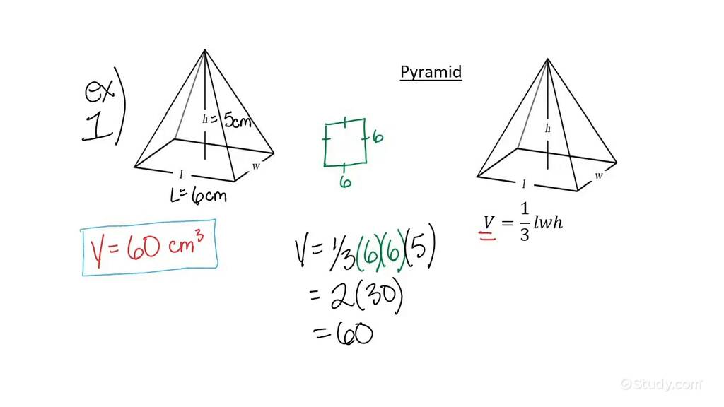 How to Find the Volume of a Pyramid | Geometry | Study.com