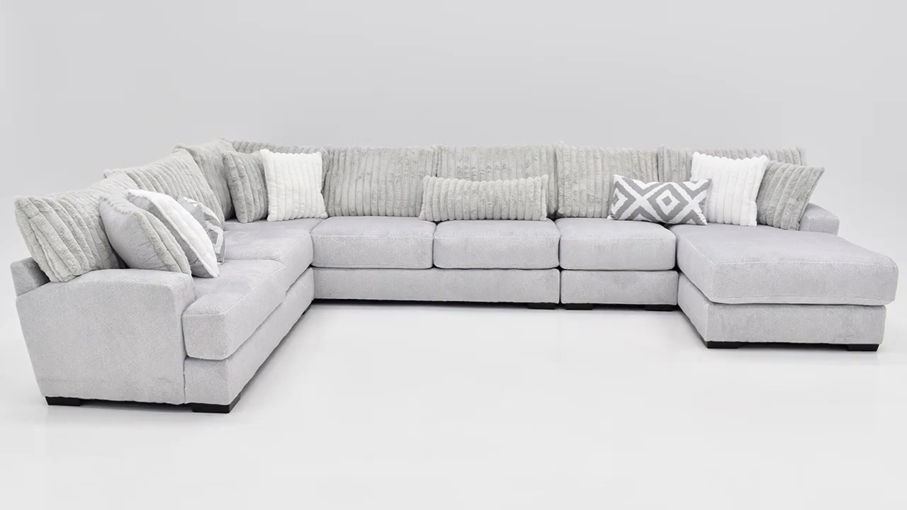 Light grey store microfiber couch