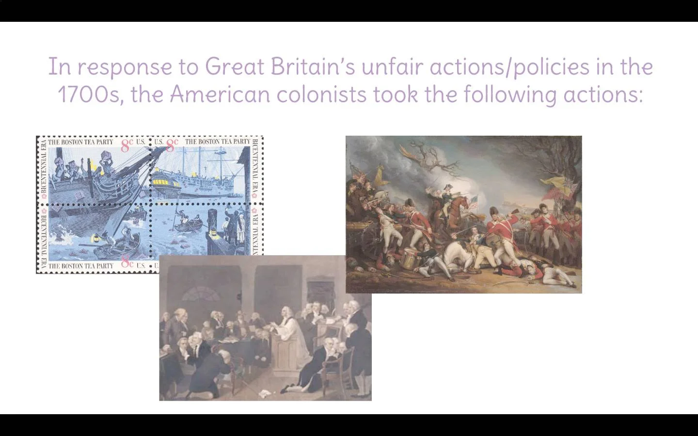 american history timeline 1700s
