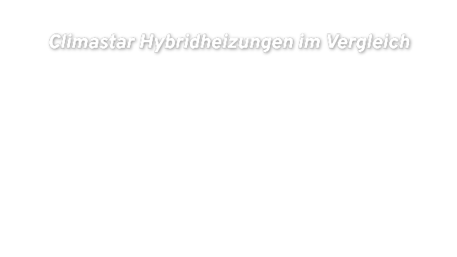 Climastar Hybridheizungen im Vergleich