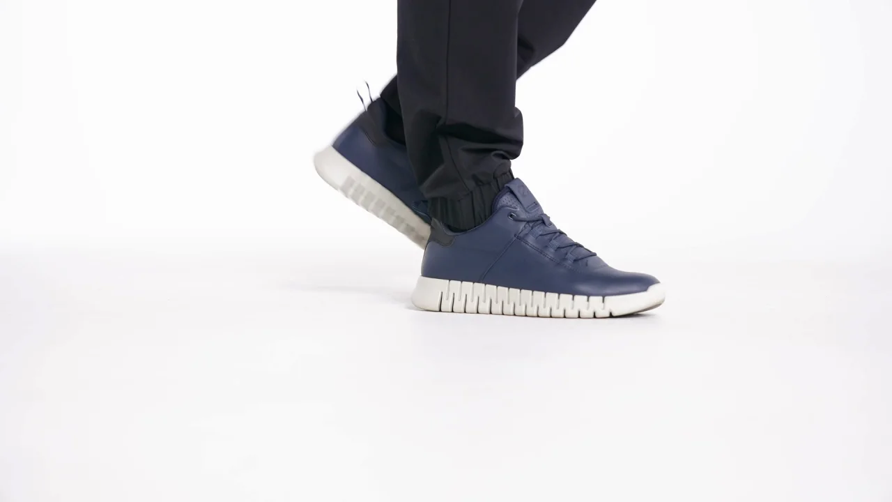 Kontinent klik koste ECCO® Gruuv sneakers i læder til herrer | Blå