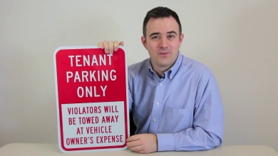 Tenant Parking Only Violators Will Be Towed Sign