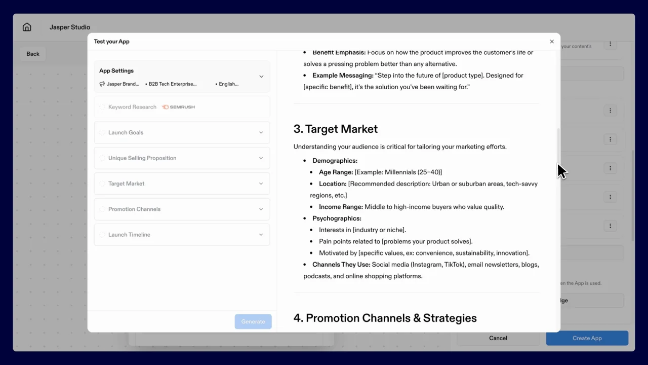 Pro Traffic Builder configure target audience demographics in settings