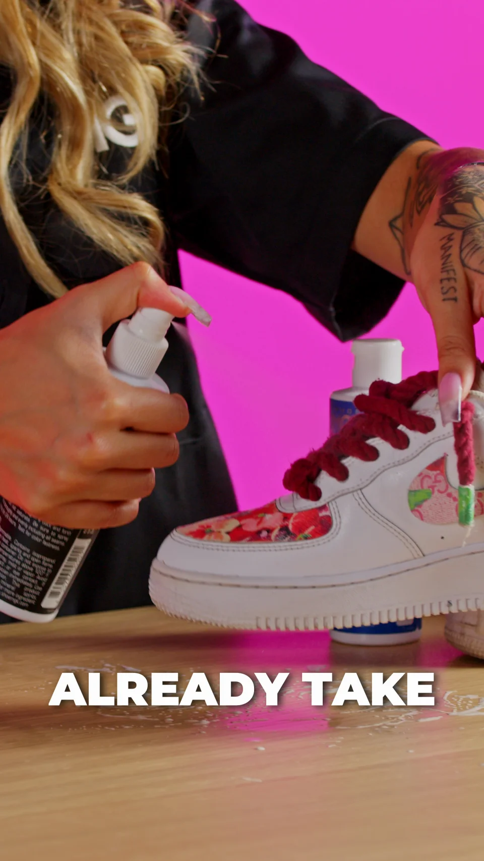 How to Clean Nike Air Force 1 Custom with Gucci Print Shoe MGK